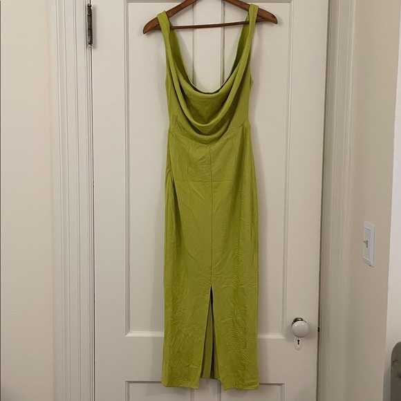 NWT Meshki Fallon Cowl Midi Dress Satin Print | Women’s Size XS - Picture 6 of 8